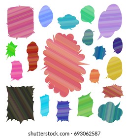 Comic Words Balloon Set analog painting design template illustration