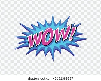 Comic "WOW!" Expression in Bold and Vibrant Colors