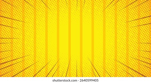 Comic yellow abstract burst vector