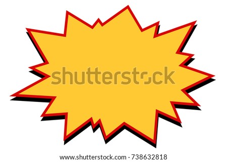 comic yellow burst. Pop art retro vector Illustrator