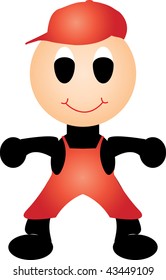 comic young boy - vector