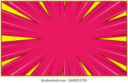 Comic zoom abstract pink background 