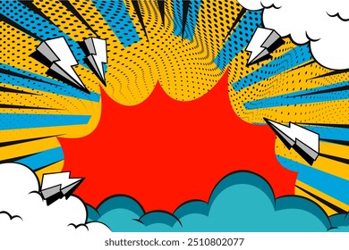comic zoom background vector free
