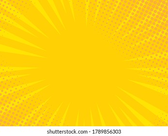 comic zoom with dots halftone background vector illustration