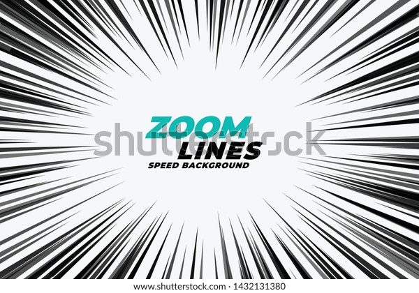 Comic Zoom Lines Motion Background Stock Vector (Royalty Free) 1432131380