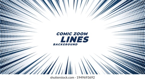 Comic Zoom Motion Lines Background