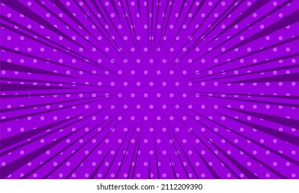 Comic zoom purple dotted background