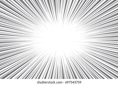 Comic zoom speed radial line background