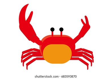 Comical crab illustration, vector data