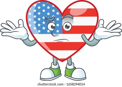 A comical Grinning independence day love cartoon design style