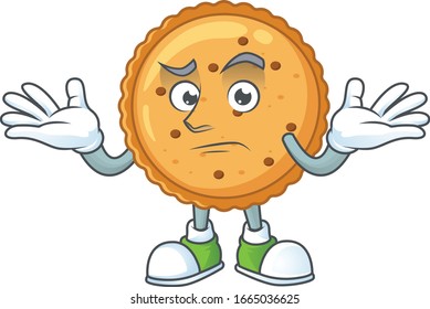 A comical Grinning peanut butter cookies cartoon design style