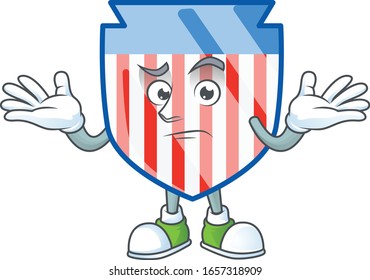 Un cómico estilo de diseño de dibujos animados Grinning USA