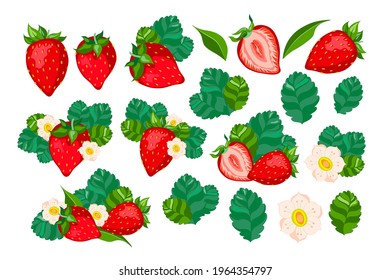 Comical strawberry seamless pattern. Stylish pattern. Strawberry.