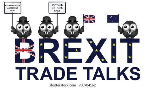 Comical United Kingdom Trade Talks negotiation delegation following the June 2016 referendum to exit the European Union 