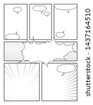 Comics blank layout template background