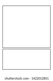 Comics blank layout template background. Vector illustration