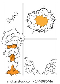 Comics blank layout template background