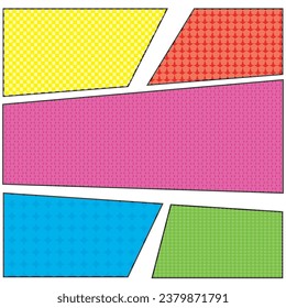 Fondo del libro de historietas amarillo azul rojo violeta verde plantilla fondo estilo de arte pop