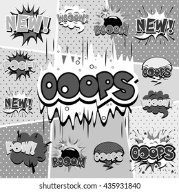 Comics book background. Different colors
