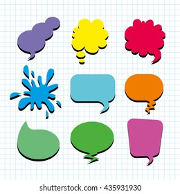 Comics book background. Different colors
