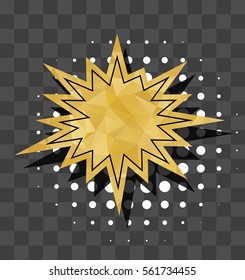 Comics book bubble. Gold star sparkle comic text balloon sound effects. Vector glitter icon speech phrase, cartoon label tag expression, comic sounds illustration.