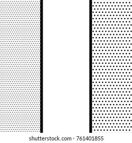 Comics book monochrome template background. Pop art black white empty backdrop mock up. Vector illustration halftone dot mockup for comic text.