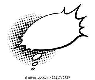 Bolha de fala de livro de quadrinhos. Balão de fala ou elementos de desenho animado isolados sobre fundo branco. Ilustração vetorial