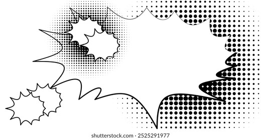 Comics book speech bubble. Speech balloon or cartoon design elements isolated on white background. Vector illustration