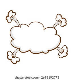 Comics book speech bubble, speech balloon or cartoon design element isolated on white background. Vector illustration