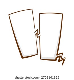 Comics book speech bubble, speech balloon or cartoon design element isolated on white background. Vector illustration