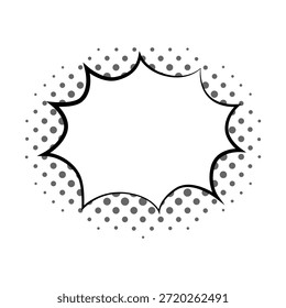 Comics book speech bubble, speech balloon or cartoon design element isolated on white background. Vector illustration