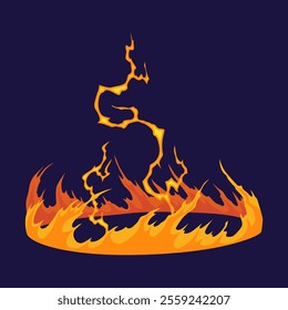 Comics boom explosion icon. Fire blast element. Explosive effect for game, comic boom flash fire. Cartoon art vector illustration