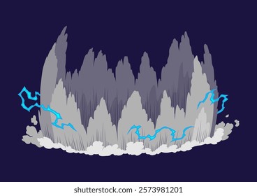 Comics boom explosion icon. Fire blast element. Explosive smoke for game, comic boom flash fire. Cartoon art vector illustration