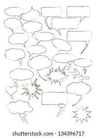 Comics Bubbles drawn in a retro style