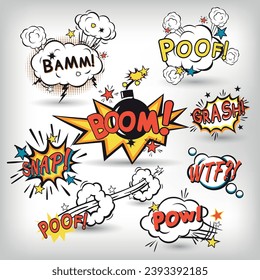 Comics cartoon design quotation symbol vector