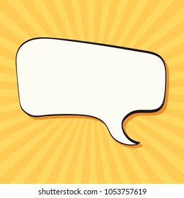 Comics cartoon speech bubble. Pop Art vintage vector illustration