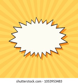 Comics cartoon speech bubble. Pop Art vintage vector illustration