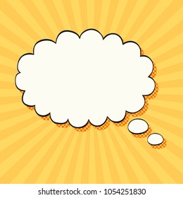 Comics cartoon speech bubble. Pop Art vintage vector illustration