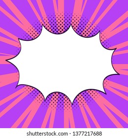 Comics cartoon speech bubble. Pop Art vintage vector illustration
