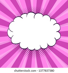 Comics cartoon speech bubble. Pop Art vintage vector illustration
