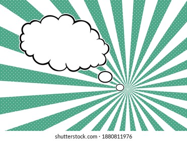 Comics cartoon speech bubble. Pop Art vintage vector illustration with place for text.