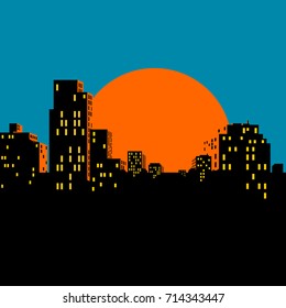 Comics city Skyline vector