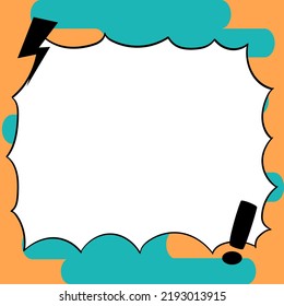 Comics Design Frames Beautiful Photo Frame Stock Vector (Royalty Free ...