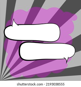 Comics Design Frames. Beautiful Photo Frame Set With Boom Bubbles For Design Collage, Funny Cute Comic Photos Collection For Kids, Design Drawing