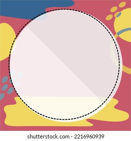 Marcos de diseño de historietas. Bonito Marco Fotográfico Con Burbujas De Auge Para Collage De Diseño, Divertida Colección De Fotos De Cómic Para Niños, Diseño Dibujo