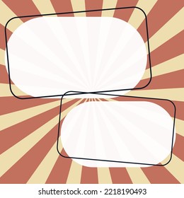 Comics Design Frames. Beautiful Photo Frame Set With Boom Bubbles For Design Collage, Funny Cute Comic Photos Collection For Kids, Design Drawing