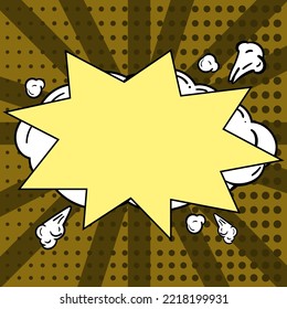 Comics Design Frames. Beautiful Photo Frame Set With Boom Bubbles For Design Collage, Funny Cute Comic Photos Collection For Kids, Design Drawing