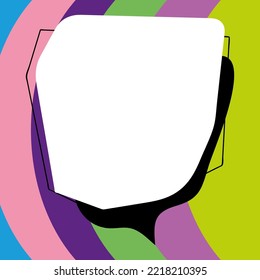 Comics Design Frames. Beautiful Photo Frame Set With Boom Bubbles For Design Collage, Funny Cute Comic Photos Collection For Kids, Design Drawing