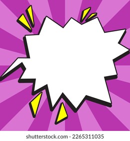 Comics Design Frames. Beautiful Photo Frame Set With Boom Bubbles For Design Collage, Funny Cute Comic Photos Collection For Kids, Design Drawing