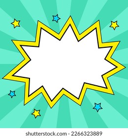 Comics Design Frames. Beautiful Photo Frame Set With Boom Bubbles For Design Collage, Funny Cute Comic Photos Collection For Kids, Design Drawing